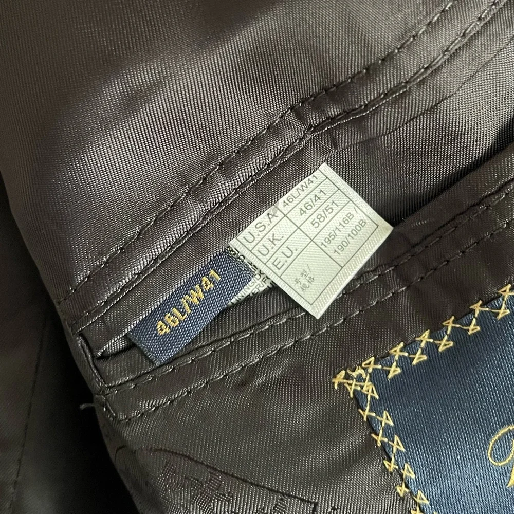 Brooks Brothers Saxxon Wool Madison 1818 Suit Jacket Size 46L